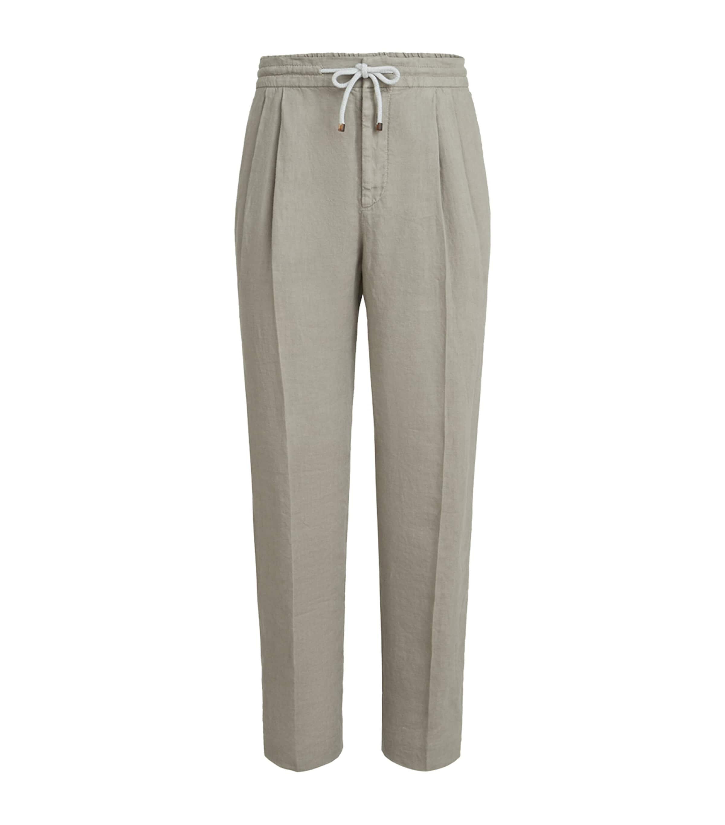 Brunello Cucinelli Linen Gabardine Trousers by BRUNELLO CUCINELLI
