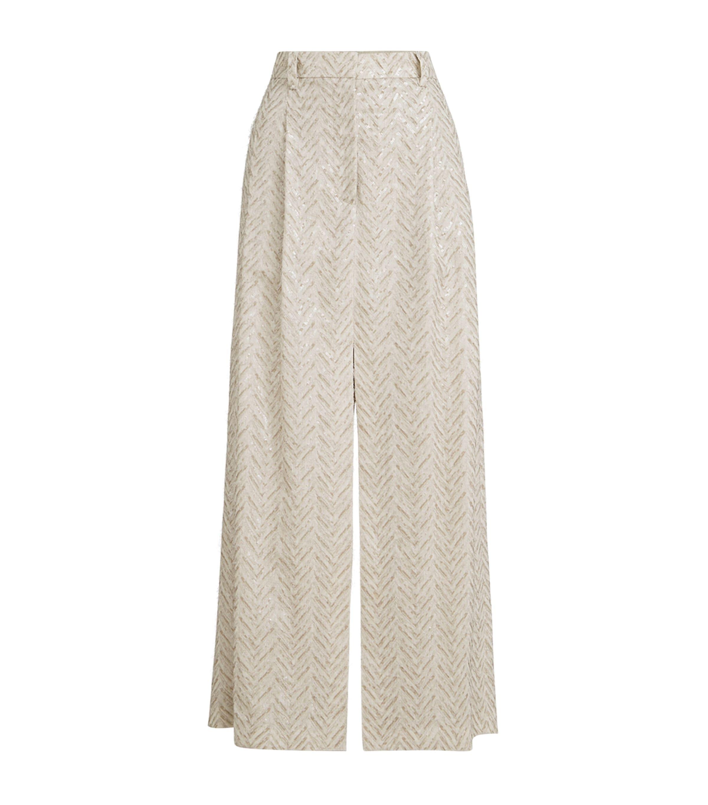 Brunello Cucinelli Linen Sequinned Maxi Skirt by BRUNELLO CUCINELLI