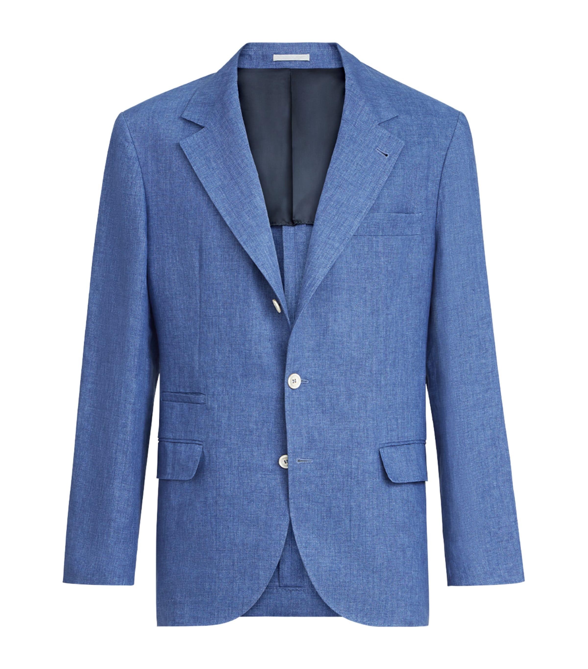 Brunello Cucinelli Linen Single-Breasted Blazer by BRUNELLO CUCINELLI
