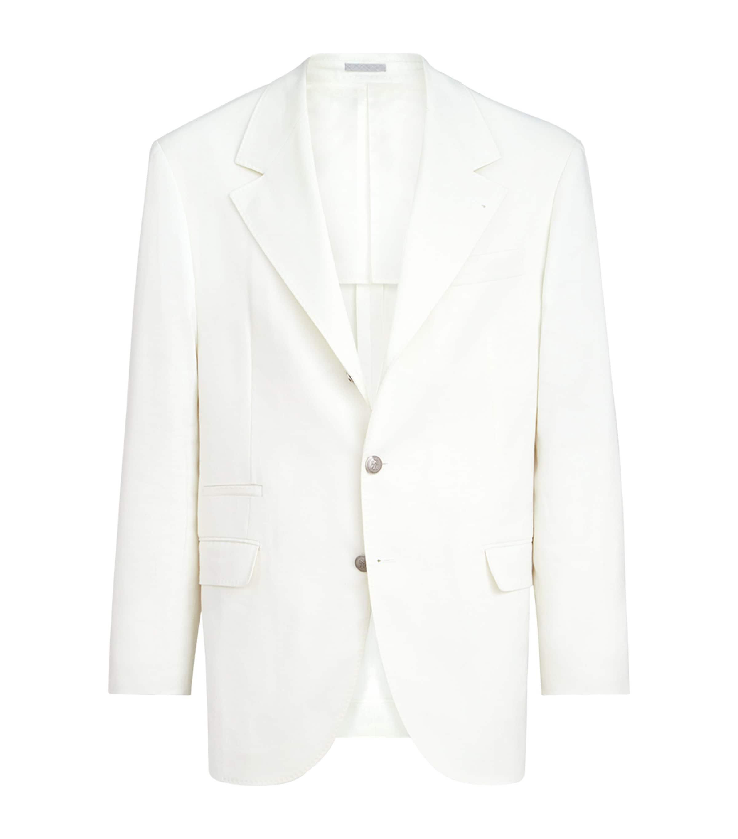 Brunello Cucinelli Linen-Wool Single-Breasted Blazer by BRUNELLO CUCINELLI