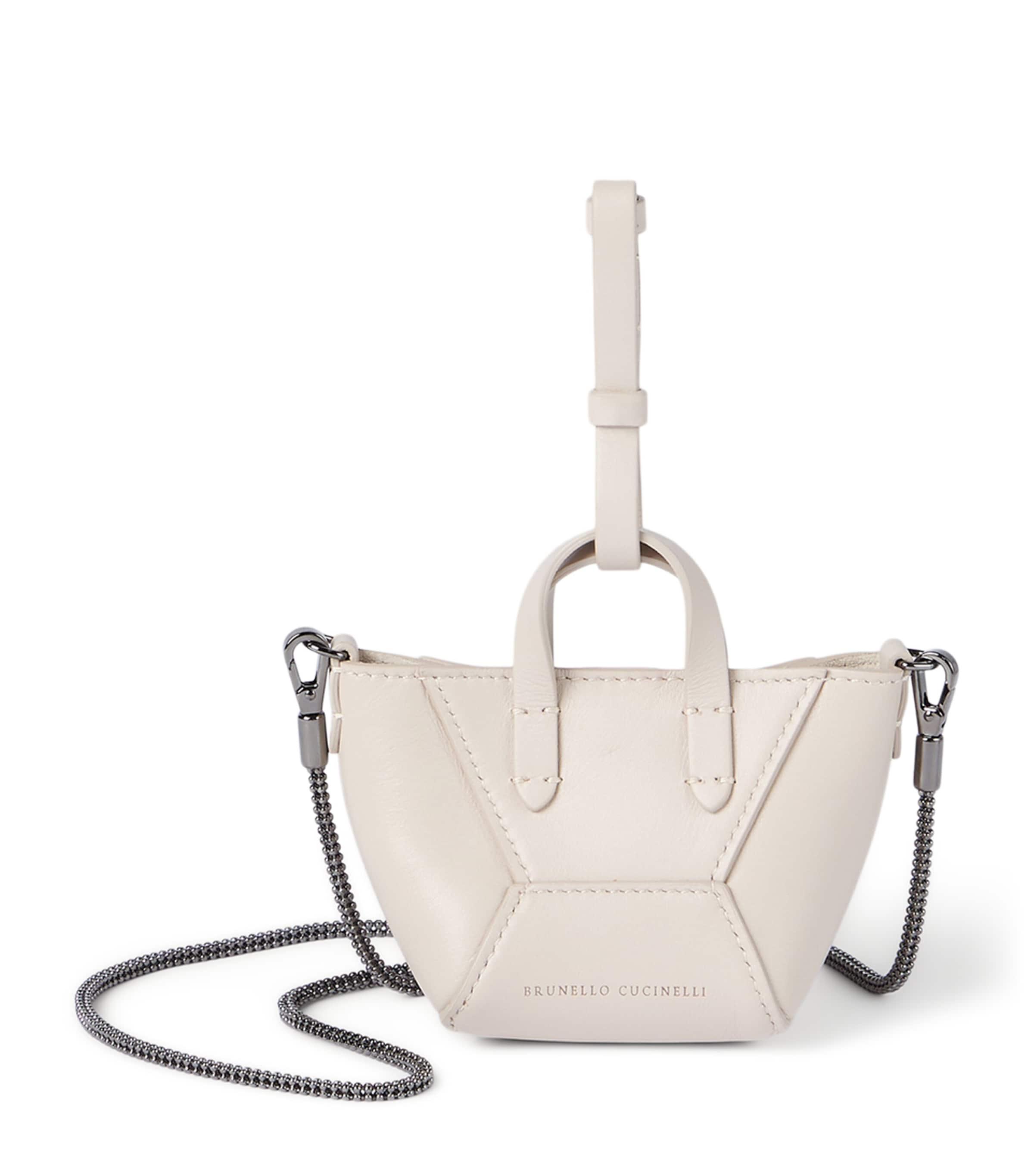 Brunello Cucinelli Mini Leather BC Duo Tote Bag by BRUNELLO CUCINELLI