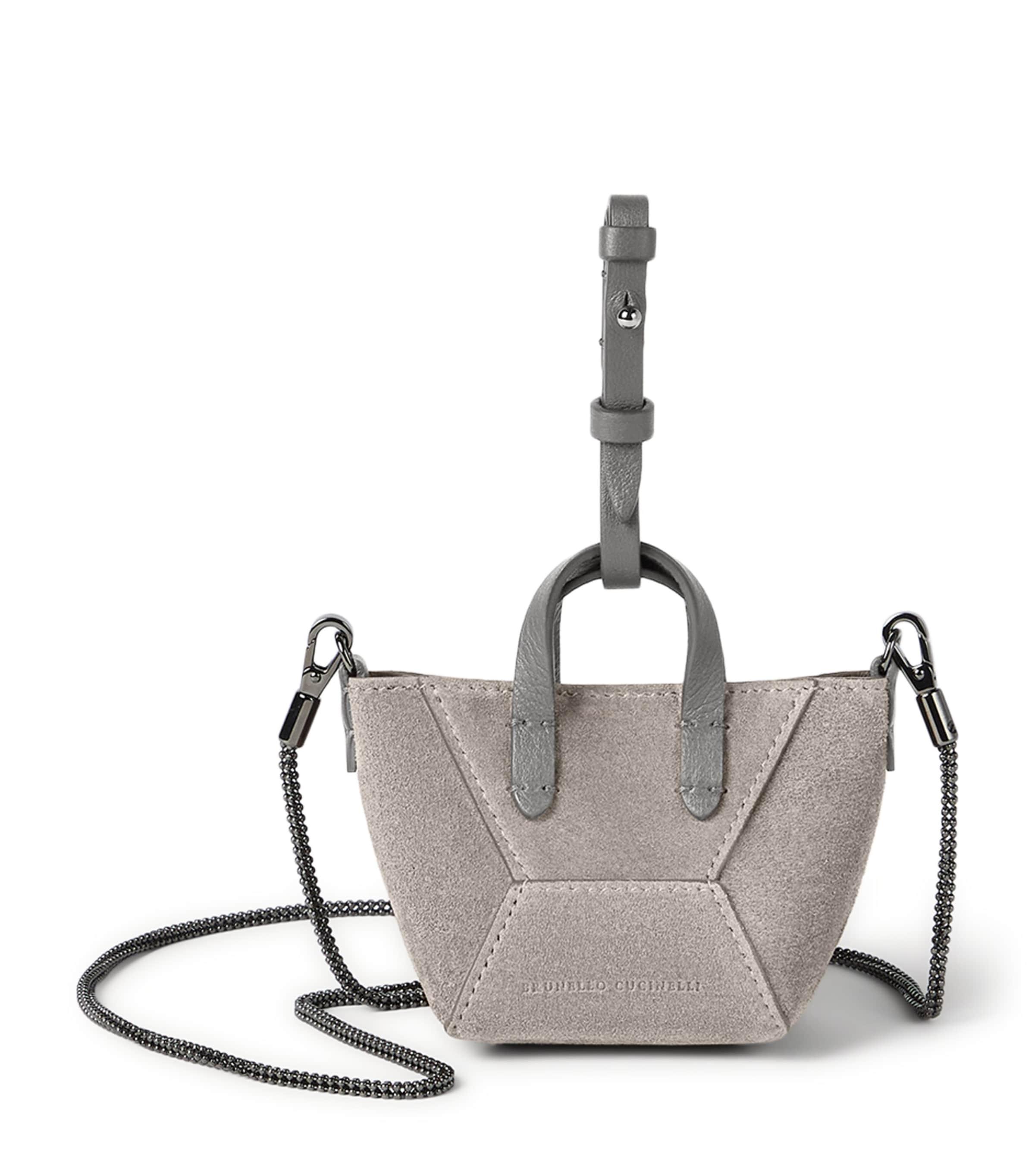 Brunello Cucinelli Mini Suede BC Duto Tote Bag by BRUNELLO CUCINELLI