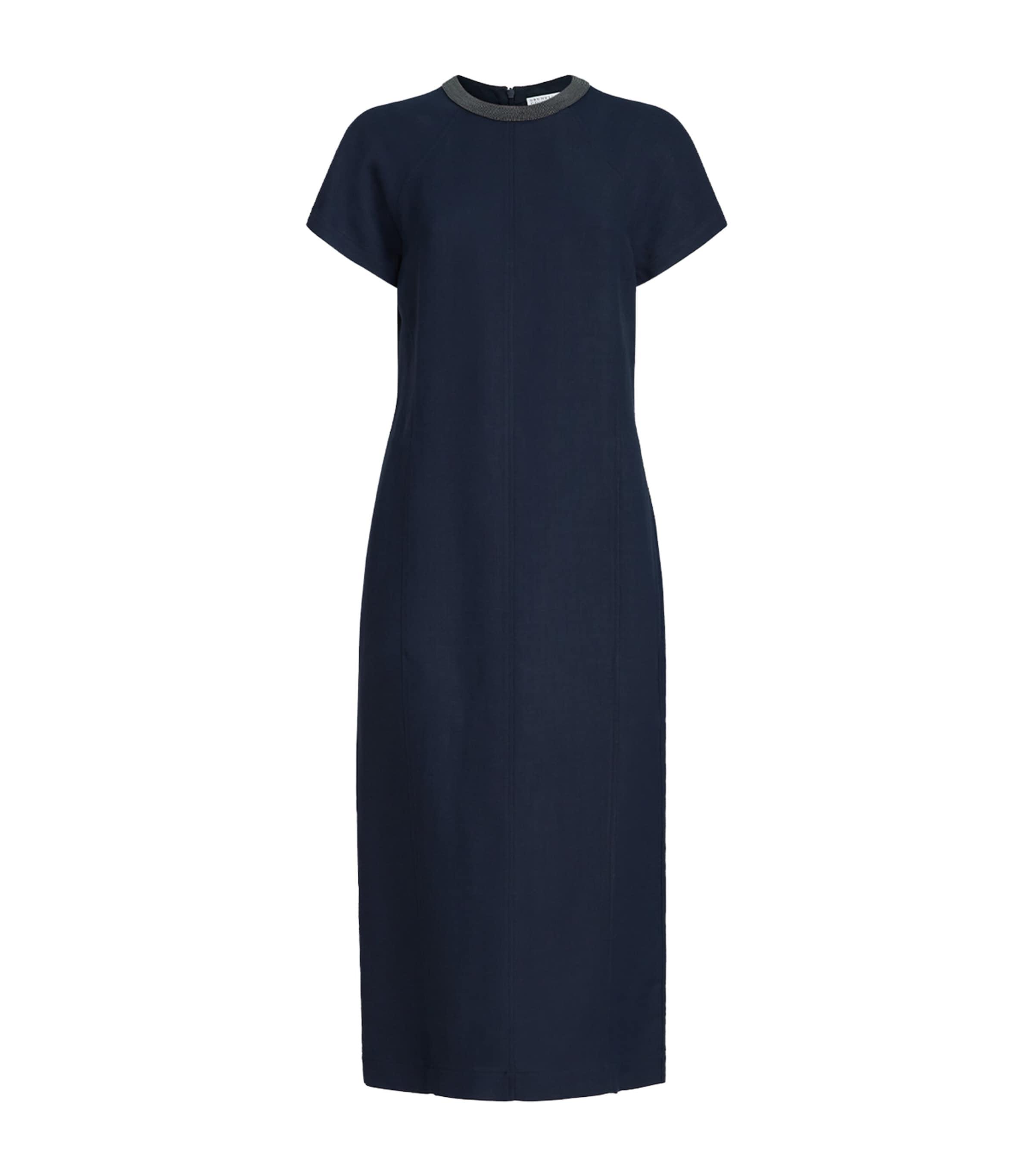 Brunello Cucinelli Monili-Trim Midi Dress by BRUNELLO CUCINELLI