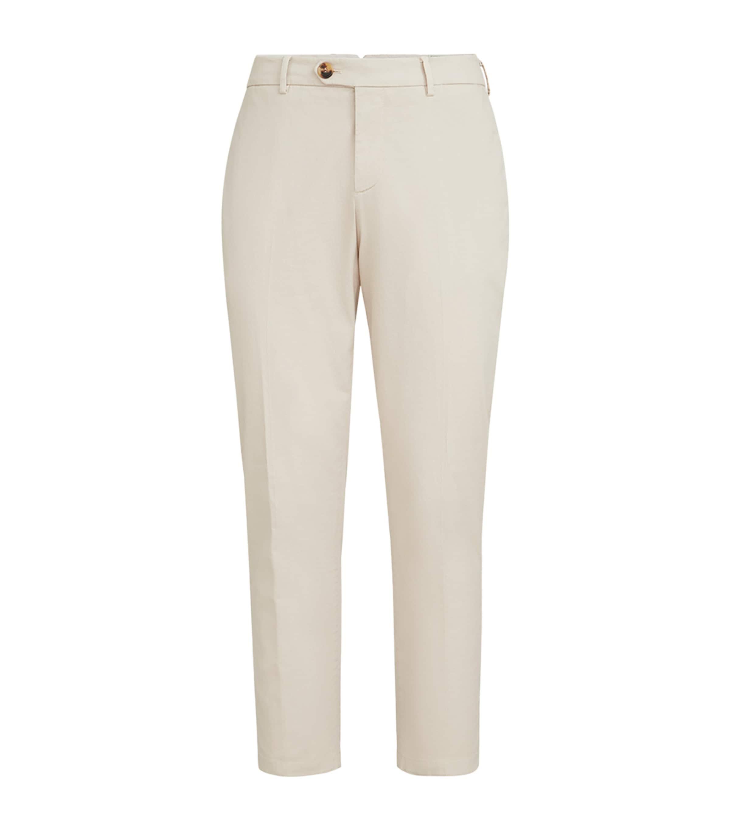 Brunello Cucinelli Pima Cotton Comfort Gabardine Trousers by BRUNELLO CUCINELLI