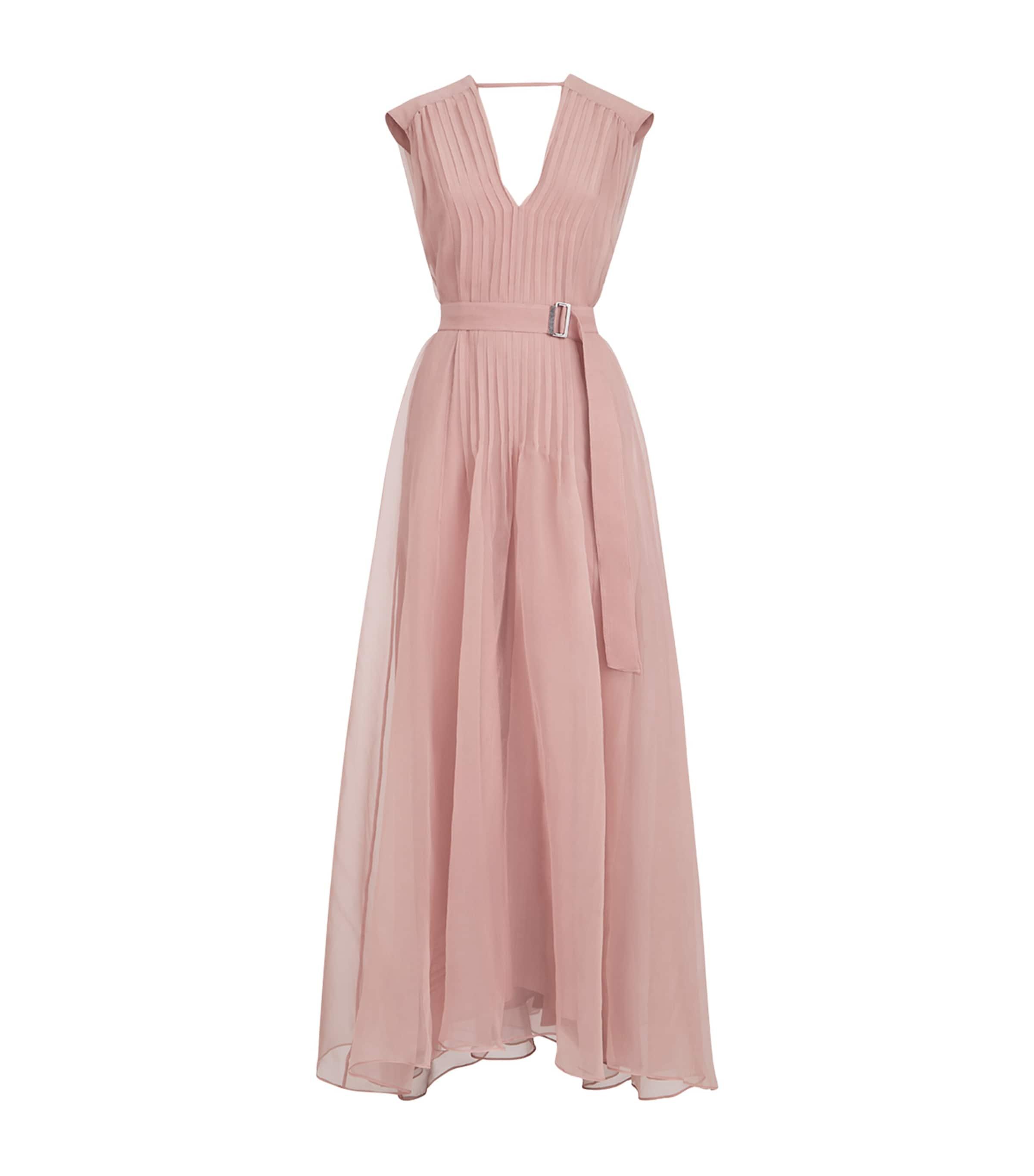 Brunello Cucinelli Silk Belted Maxi Dress by BRUNELLO CUCINELLI
