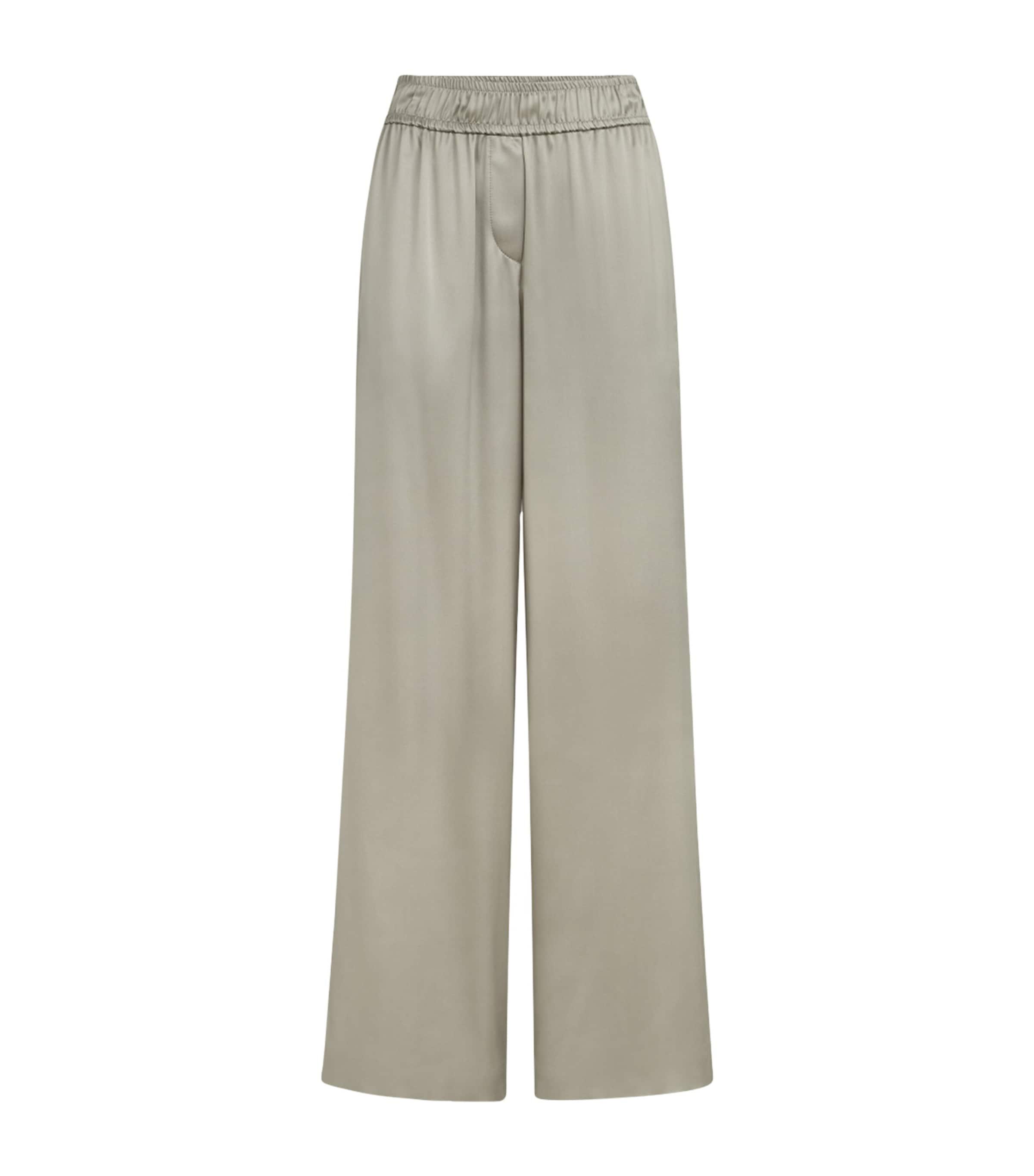 Brunello Cucinelli Silk-Blend Satin Track Trousers by BRUNELLO CUCINELLI