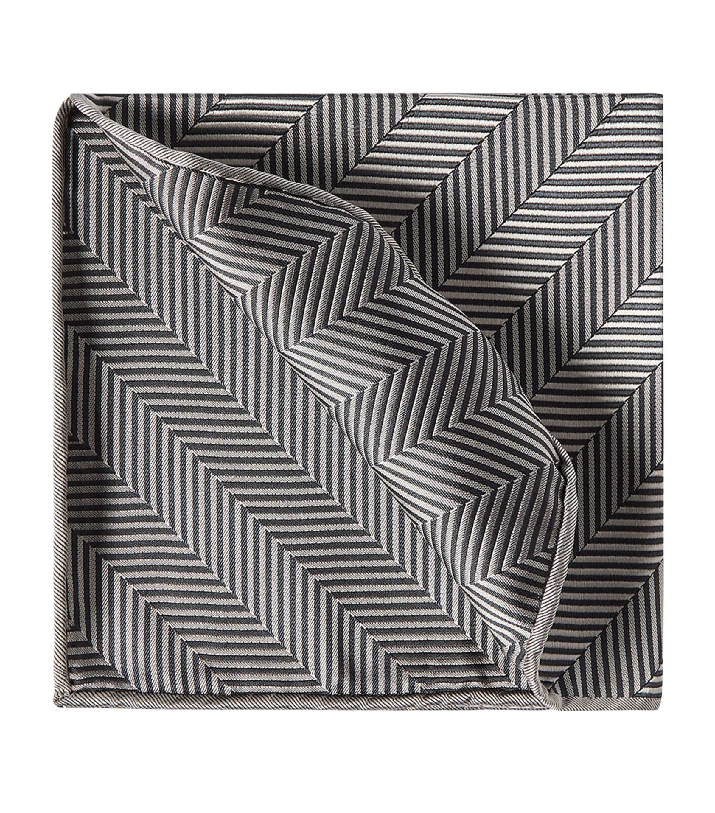 Brunello Cucinelli Silk Chevron Pocket Square by BRUNELLO CUCINELLI