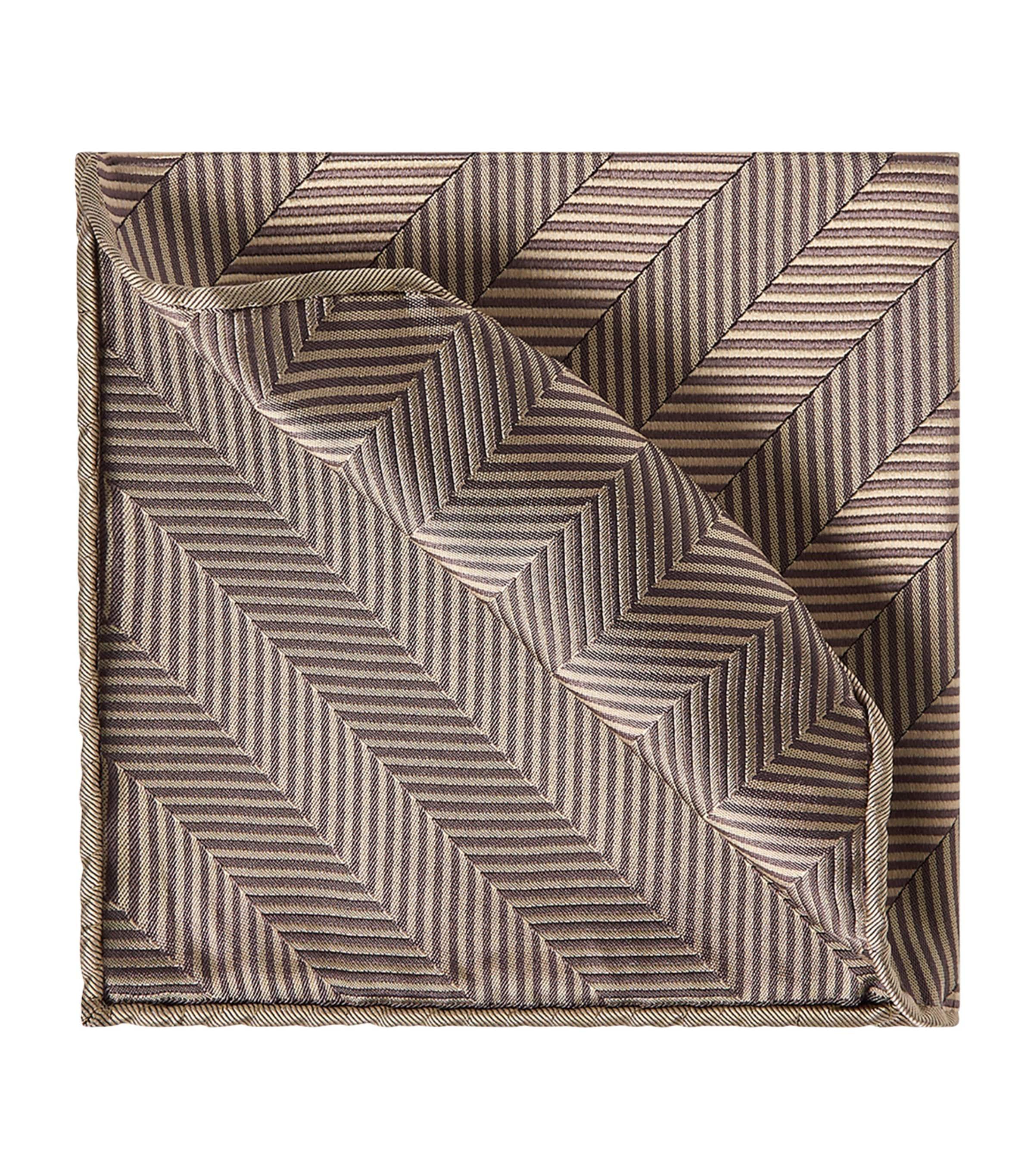 Brunello Cucinelli Silk Chevron Pocket Square by BRUNELLO CUCINELLI