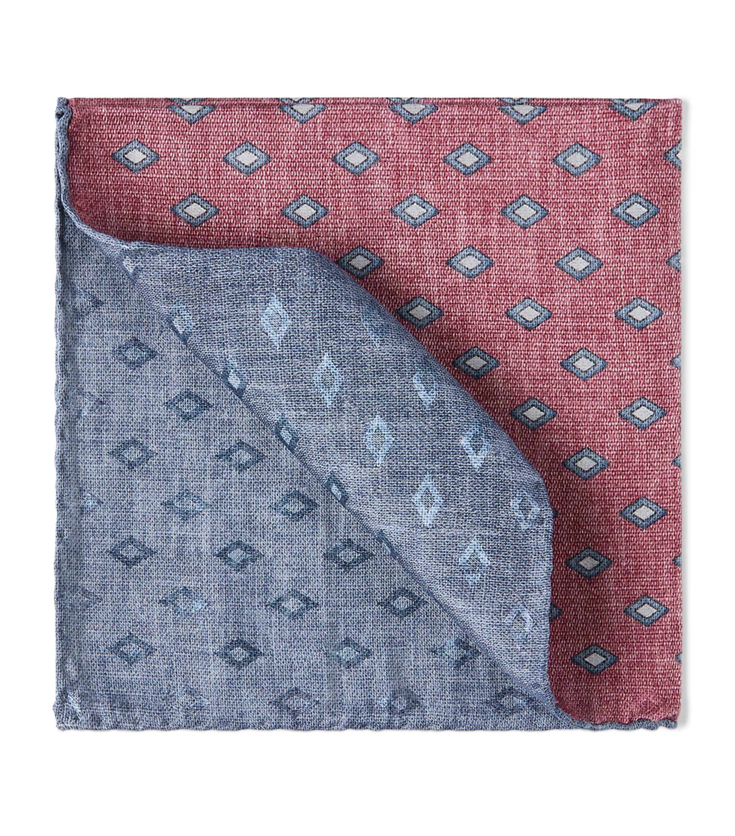 Brunello Cucinelli Silk Diamond Pocket Square by BRUNELLO CUCINELLI