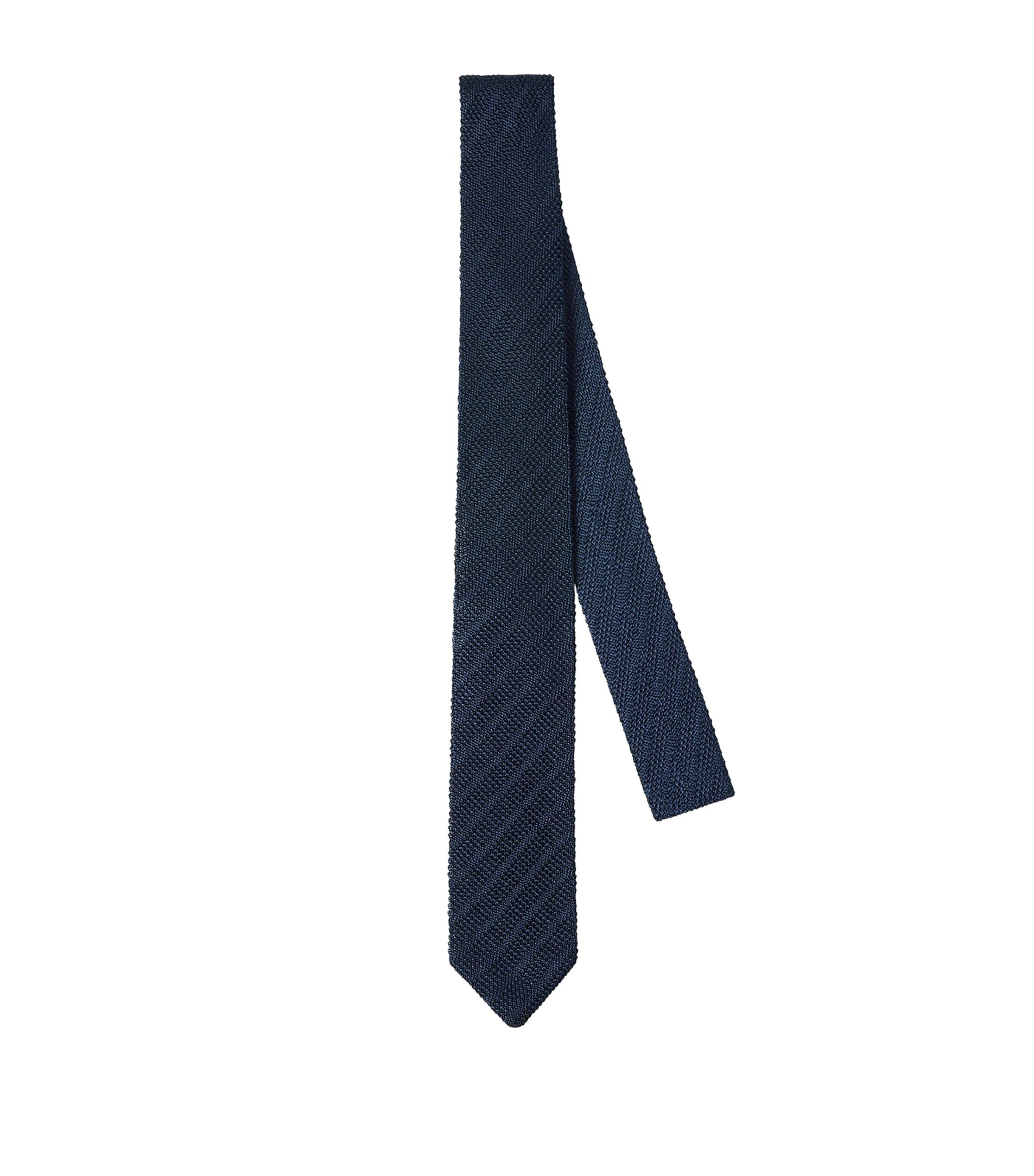 Brunello Cucinelli Silk Knitted Striped Tie by BRUNELLO CUCINELLI