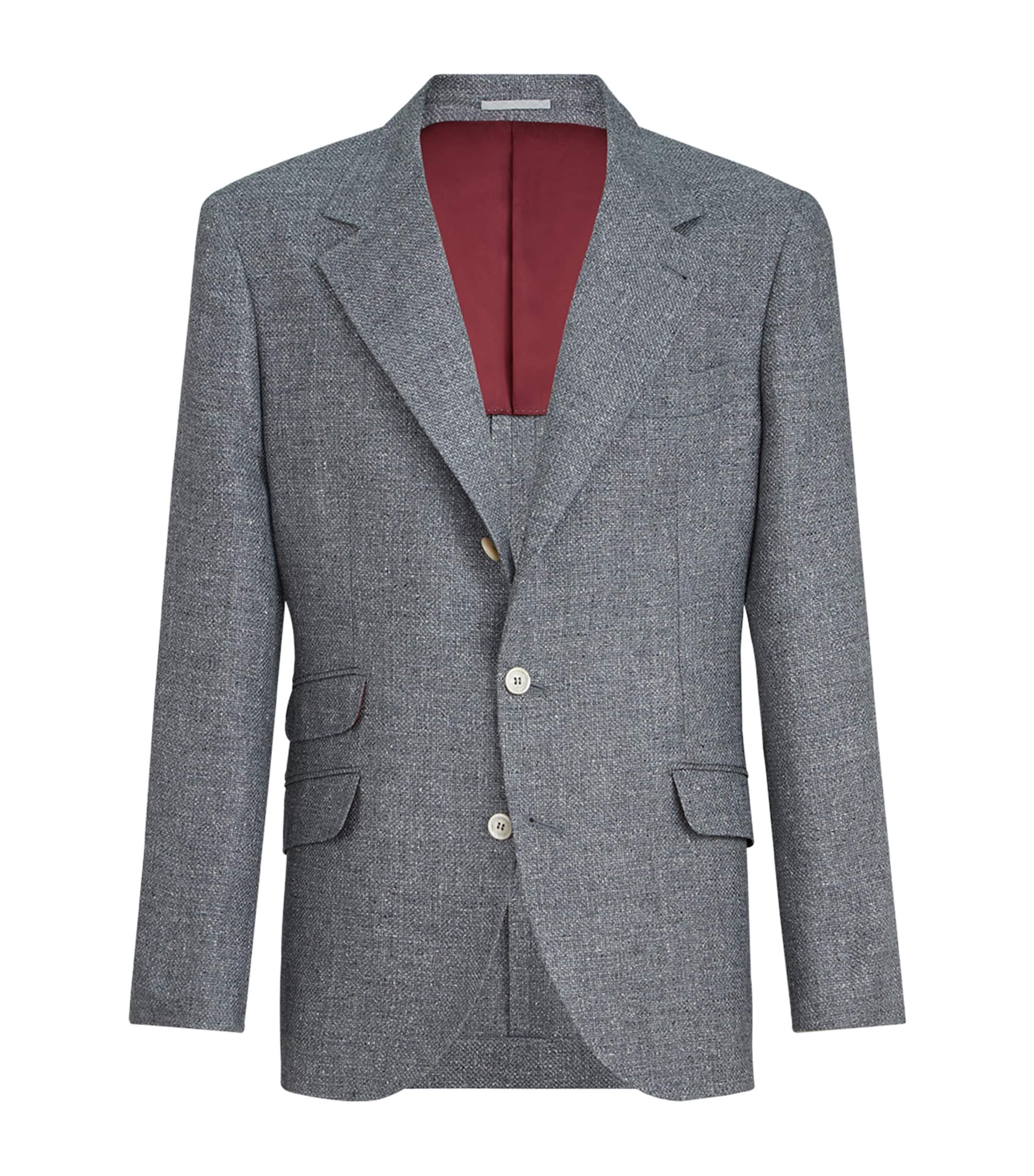 Brunello Cucinelli Silk-Linen-Wool Blazer by BRUNELLO CUCINELLI
