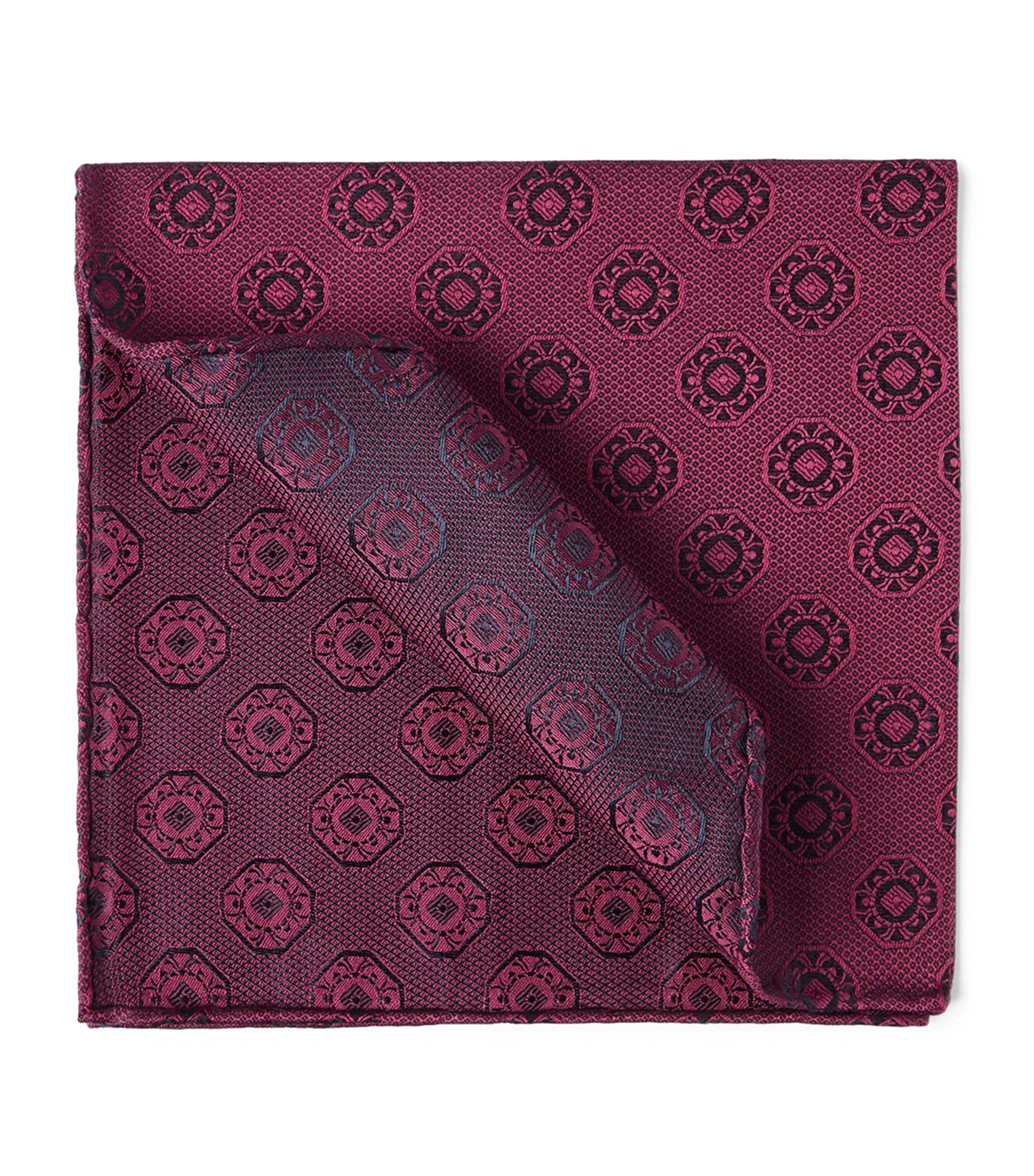 Brunello Cucinelli Silk Medallion Pocket Square by BRUNELLO CUCINELLI
