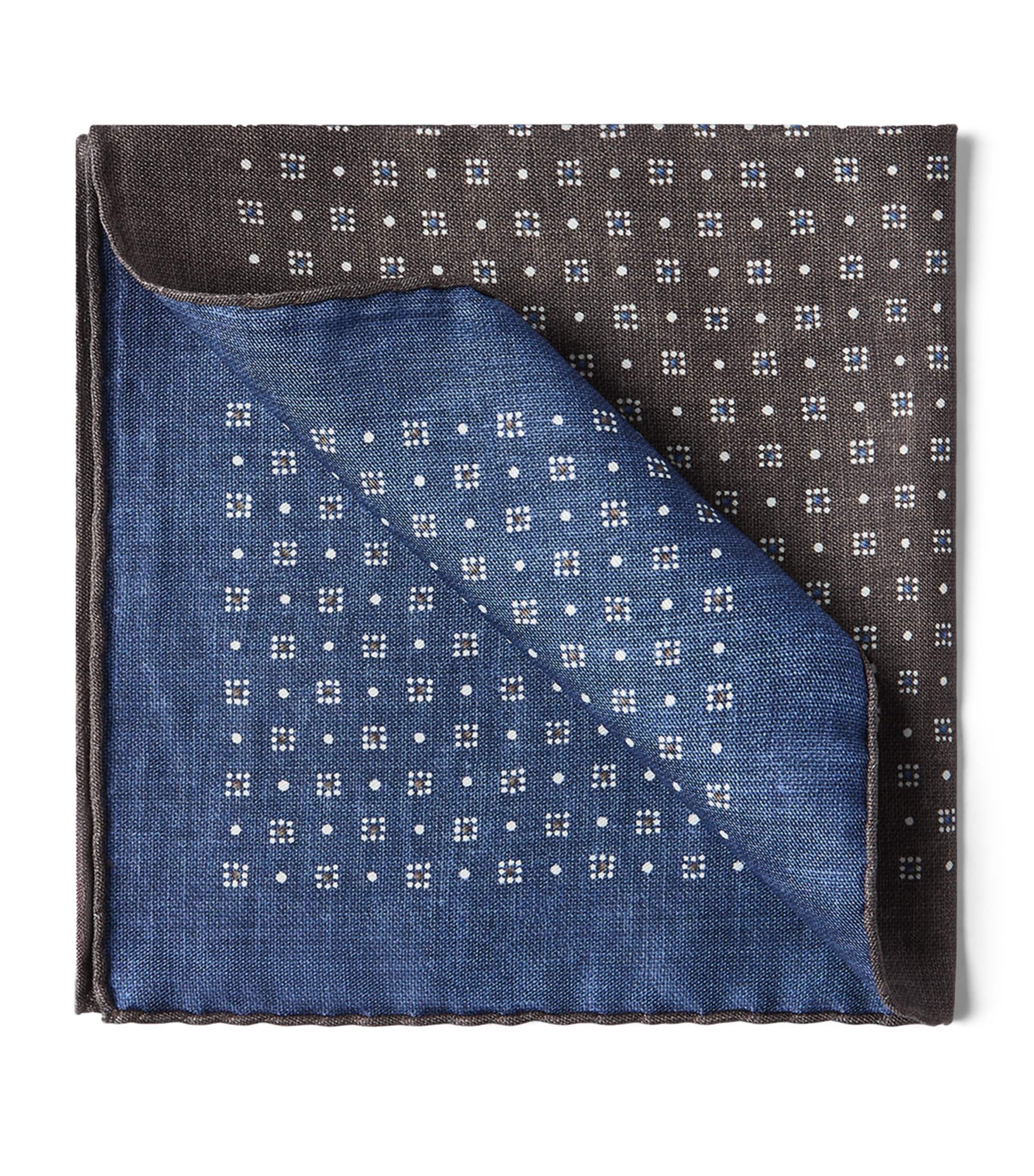 Brunello Cucinelli Silk Patterned Pocket Square by BRUNELLO CUCINELLI
