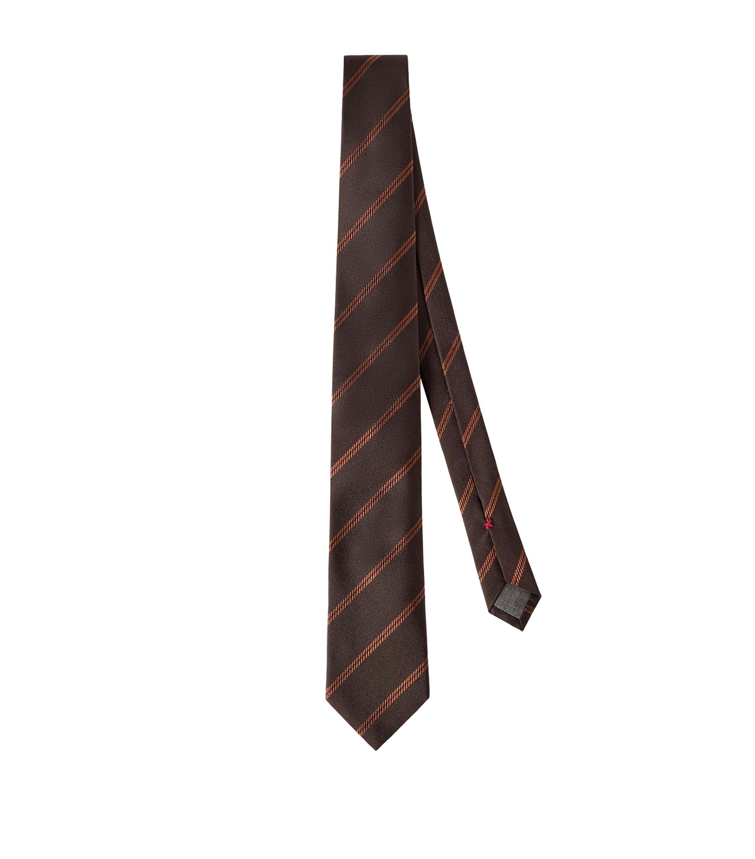 Brunello Cucinelli Silk Striped Tie by BRUNELLO CUCINELLI