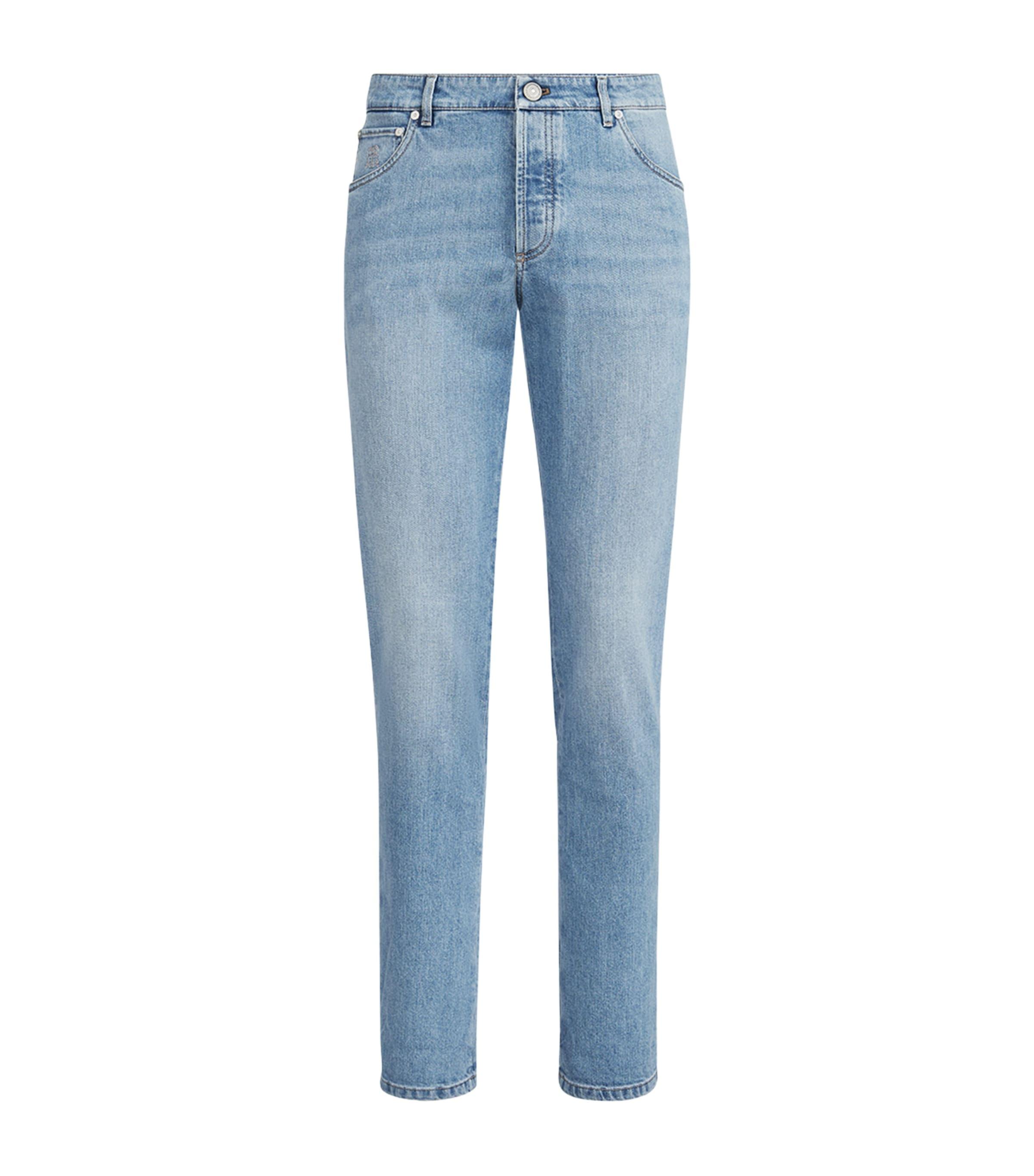Brunello Cucinelli Stretch-Cotton Slim Jeans by BRUNELLO CUCINELLI