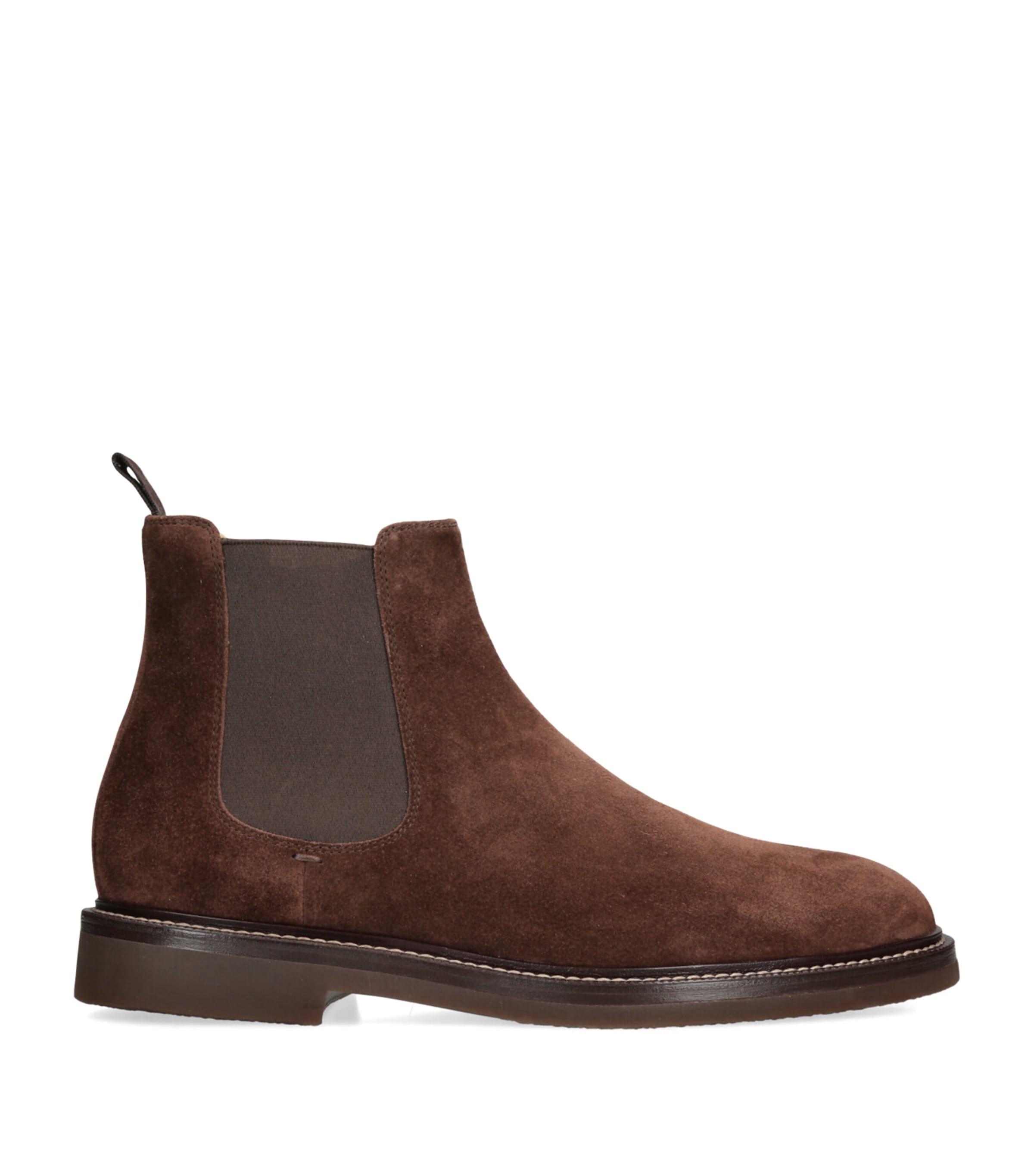 Brunello Cucinelli Suede Chelsea Boots by BRUNELLO CUCINELLI