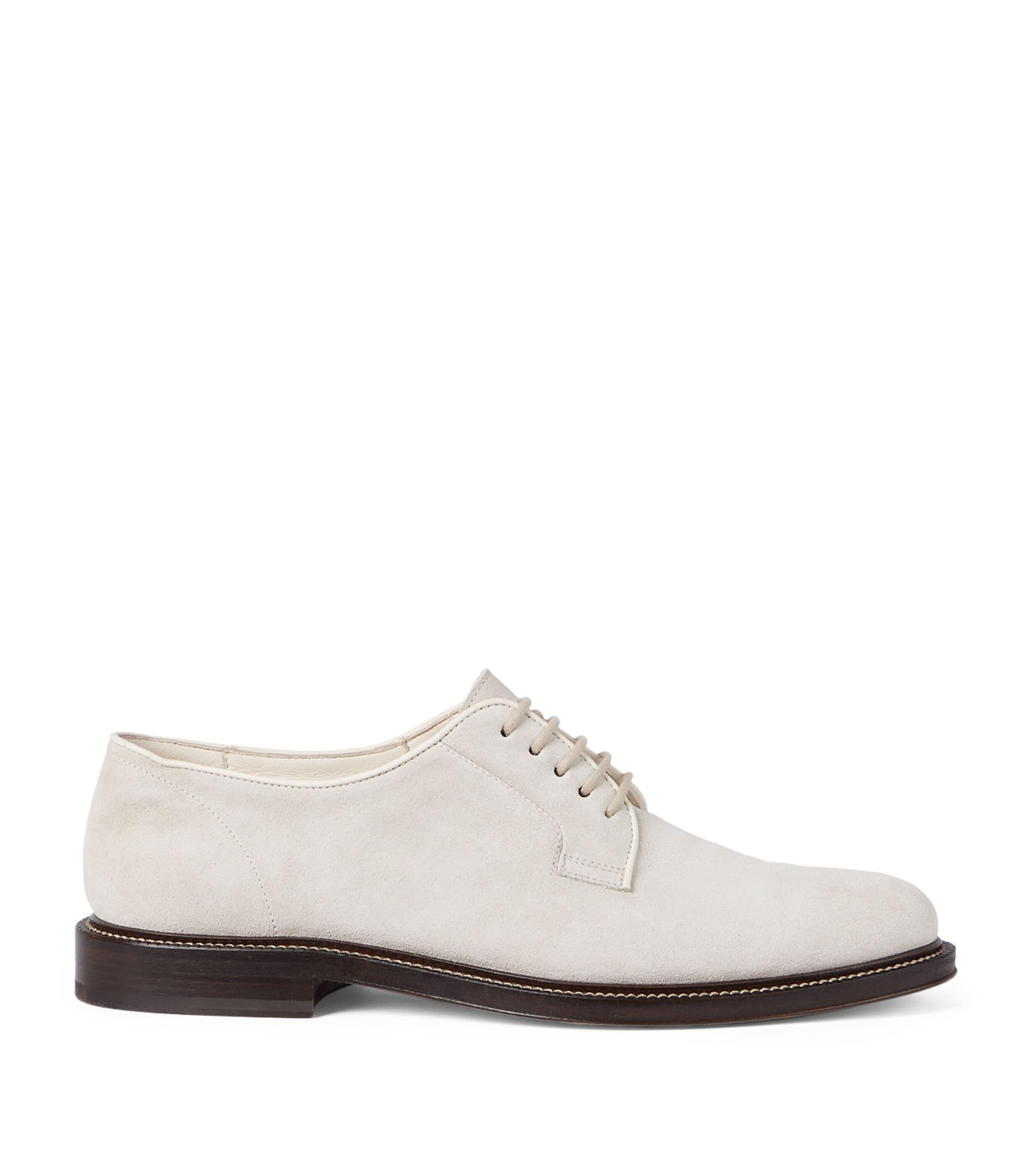 Brunello Cucinelli Suede Derby Shoes by BRUNELLO CUCINELLI