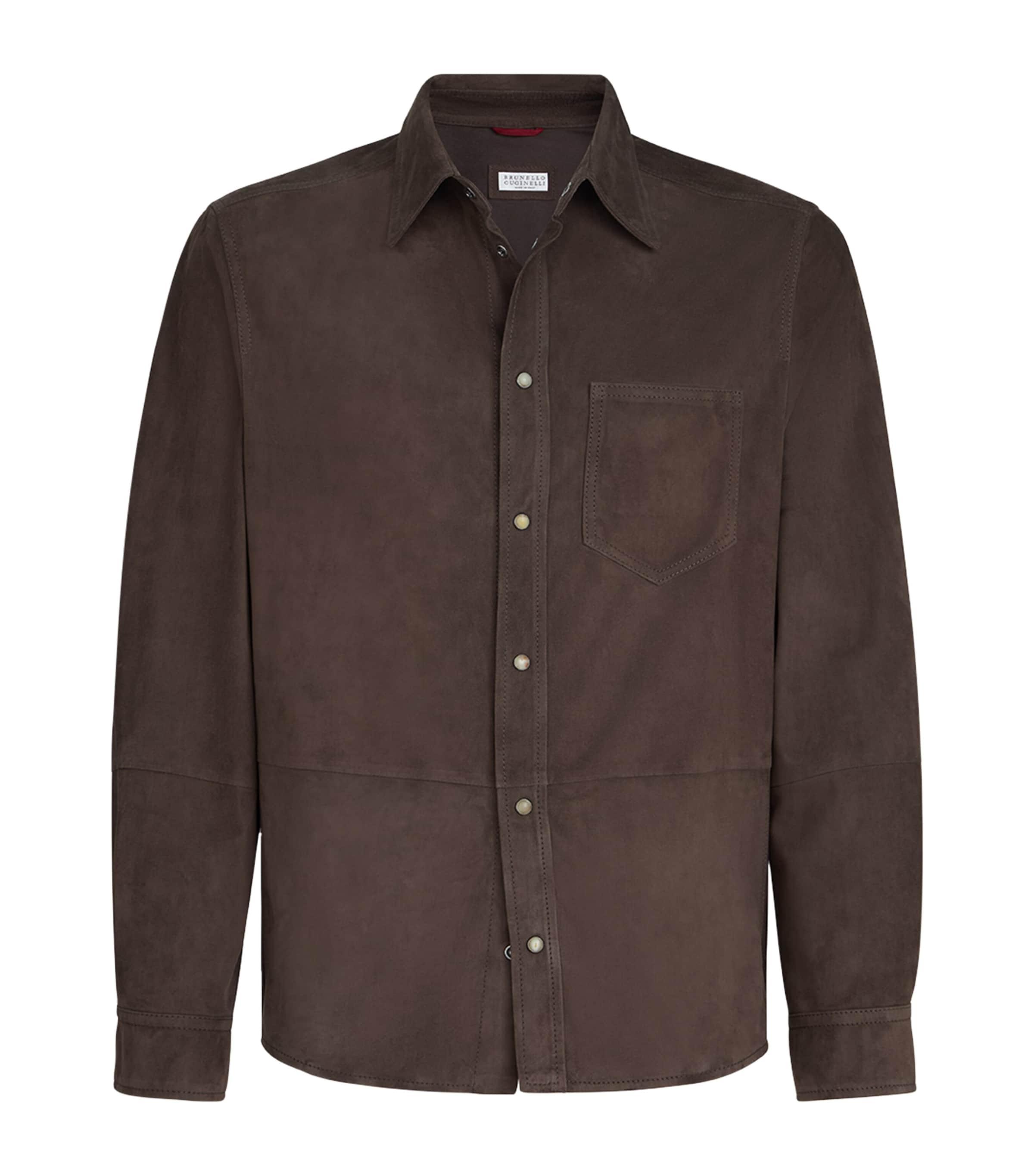Brunello Cucinelli Suede Shirt by BRUNELLO CUCINELLI