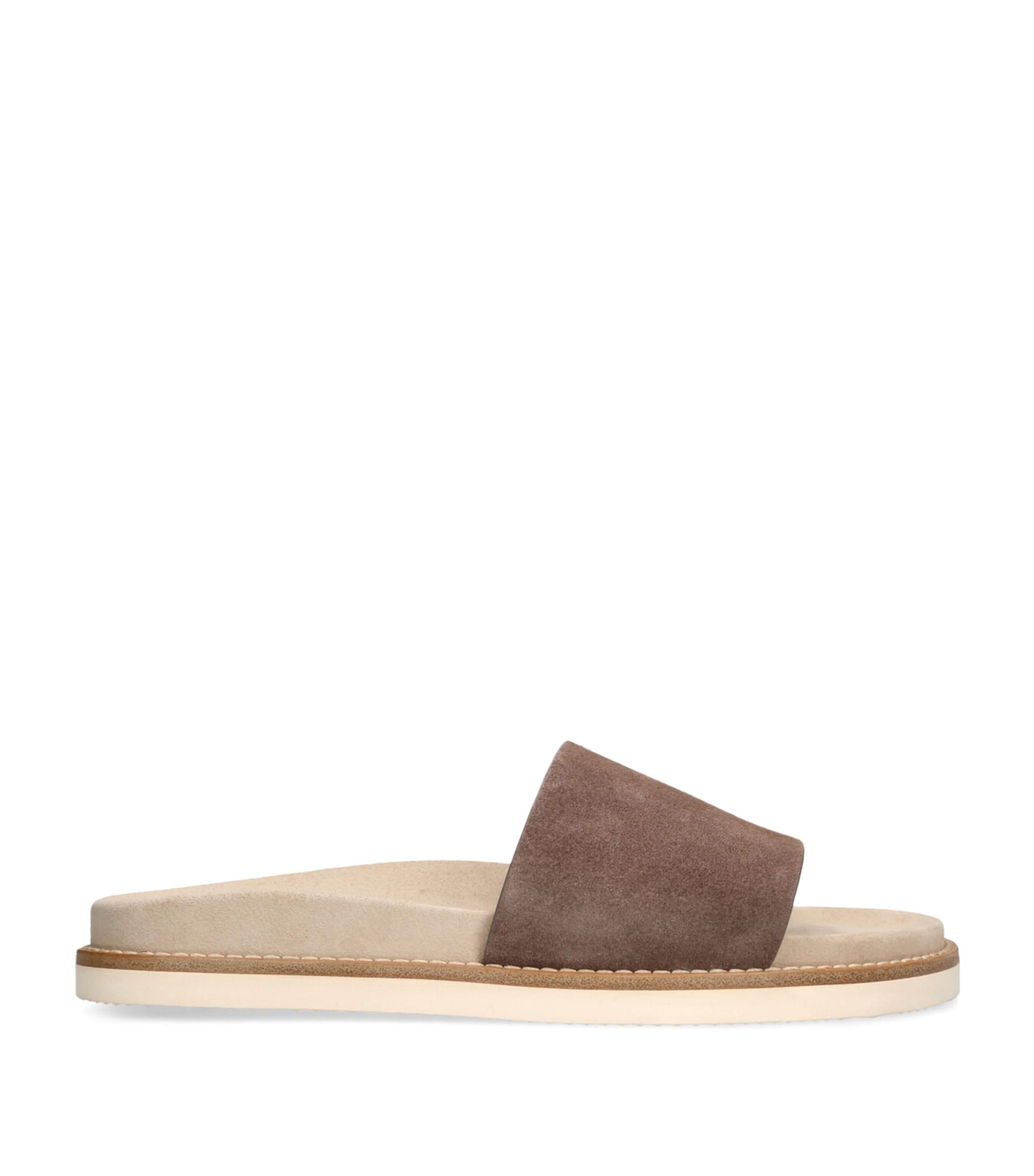 Brunello Cucinelli Suede Slides by BRUNELLO CUCINELLI