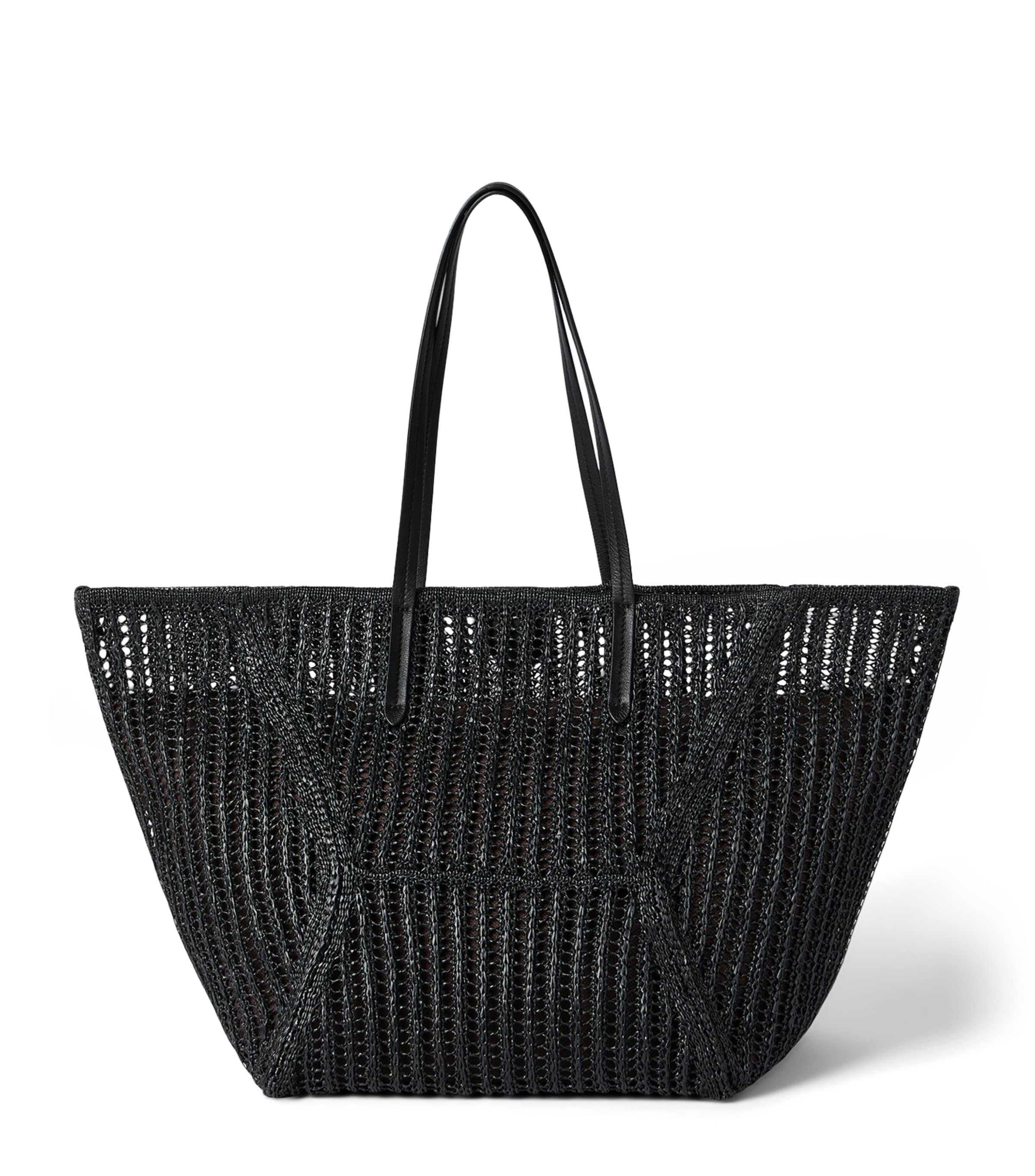 Brunello Cucinelli Techno Raffia Knit BC Duo Tote Bag by BRUNELLO CUCINELLI