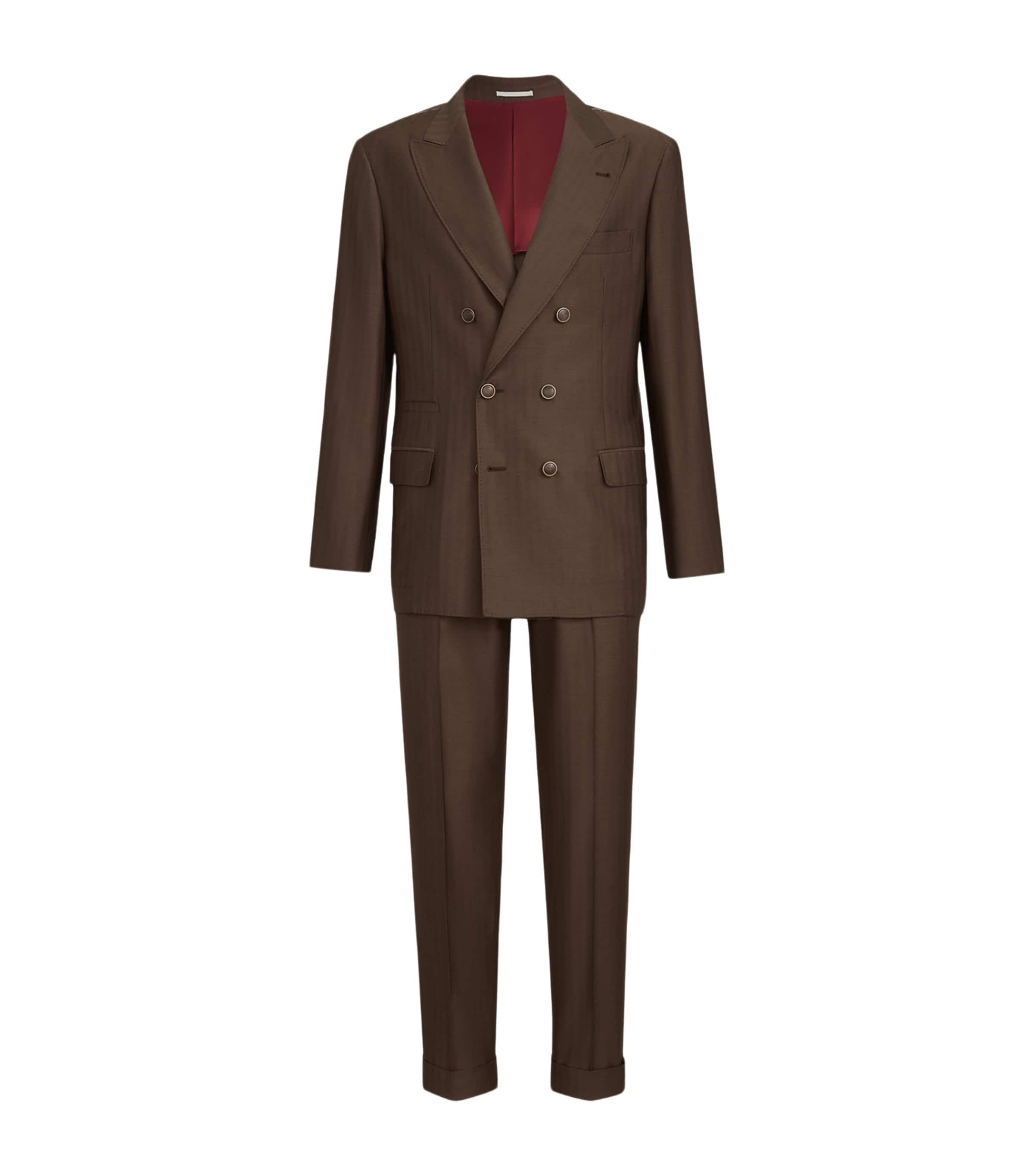 Brunello Cucinelli Virgin Wool-Cashmere Leisure Two-Piece Suit by BRUNELLO CUCINELLI