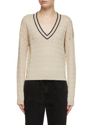 Cable Knit Cotton Sweater by BRUNELLO CUCINELLI