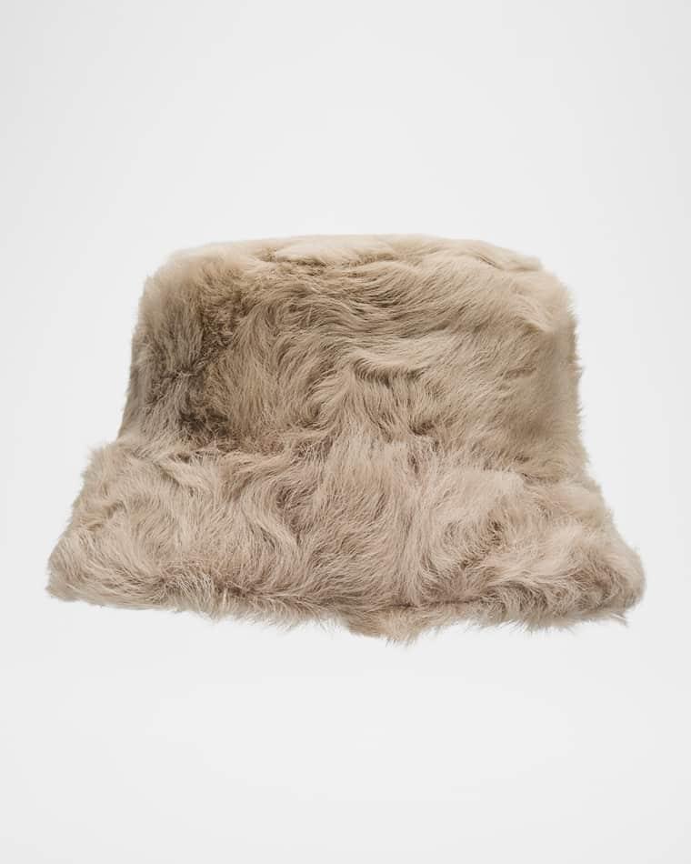 Capretta Fur Bucket Hat by BRUNELLO CUCINELLI