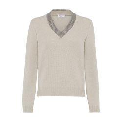 Cashmere sweater with monili by BRUNELLO CUCINELLI
