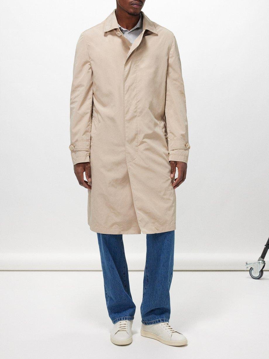Concealed-front overcoat by BRUNELLO CUCINELLI