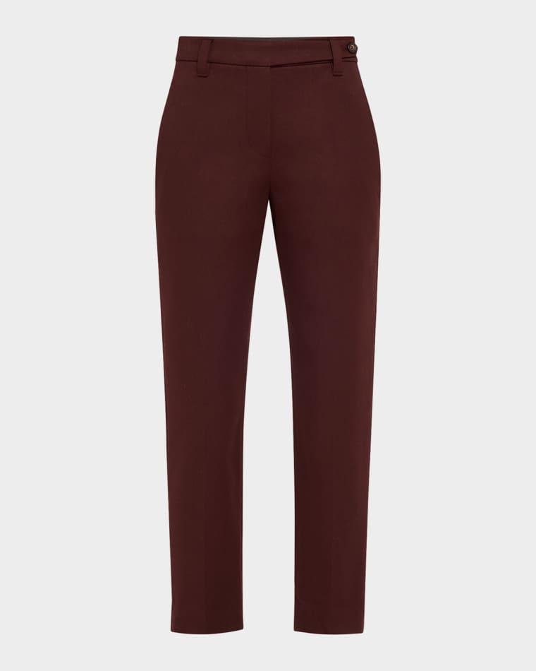 Cotton Twill Slim-Leg Ankle Pants by BRUNELLO CUCINELLI