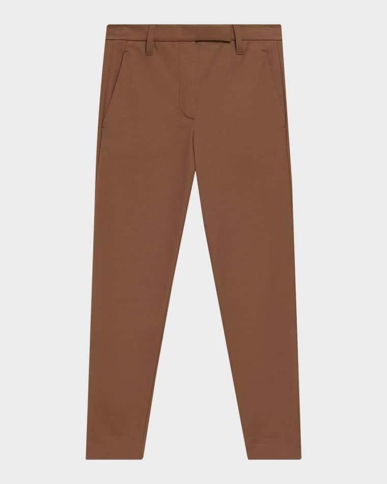 Cotton Twill Slim-Leg Ankle Pants by BRUNELLO CUCINELLI