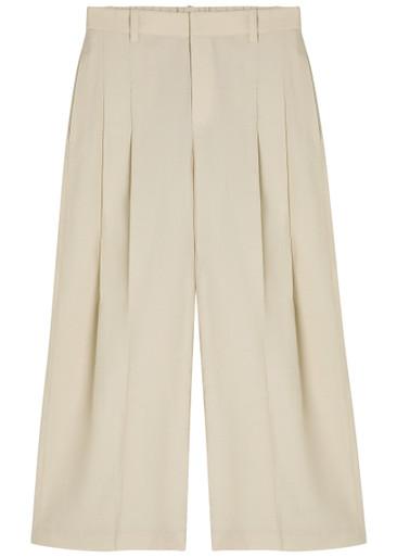 Crinkled cotton-blend trousers by BRUNELLO CUCINELLI