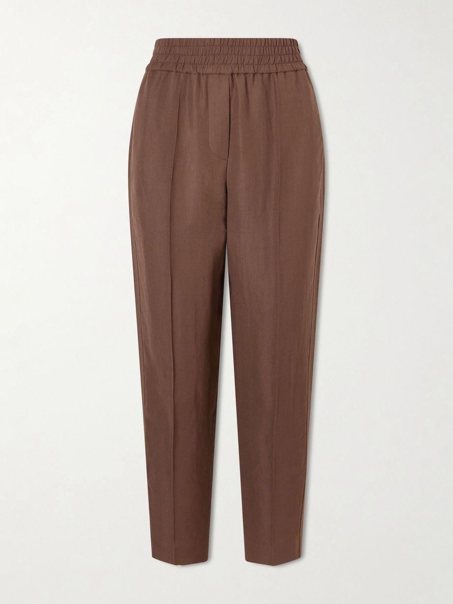 Cropped woven tapered pants by BRUNELLO CUCINELLI