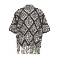 Dazzling Embroidery poncho by BRUNELLO CUCINELLI