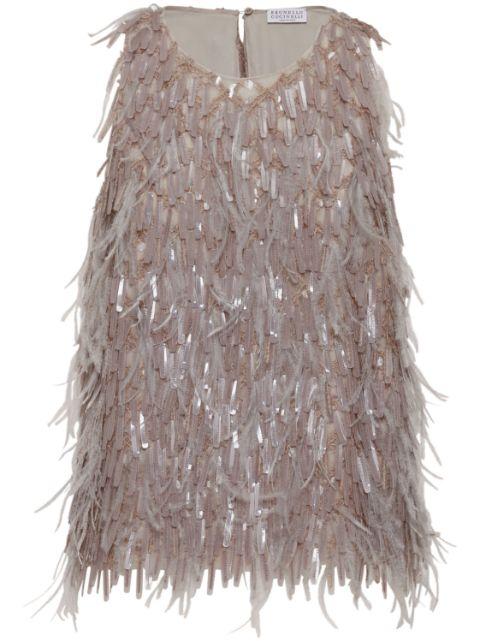 Dazzling embroidered top by BRUNELLO CUCINELLI