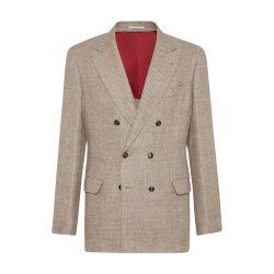 Diagonal twill unconstructed blazer by BRUNELLO CUCINELLI