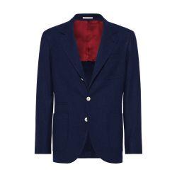 Diagonal twill unconstructed blazer by BRUNELLO CUCINELLI