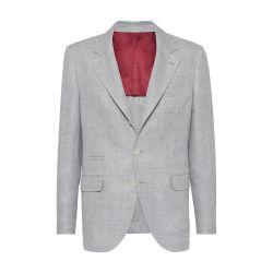 Diagonal twill unconstructed blazer by BRUNELLO CUCINELLI