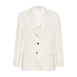 Diagonal twill unconstructed blazer by BRUNELLO CUCINELLI