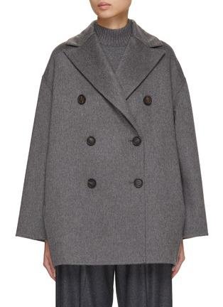 Double Breasted Cashmere Peacoat by BRUNELLO CUCINELLI
