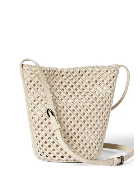 Duo pouch bag in precious cotton net by BRUNELLO CUCINELLI