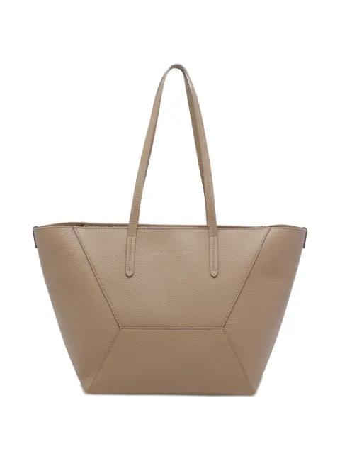 Duo zip leather shoulder bag by BRUNELLO CUCINELLI