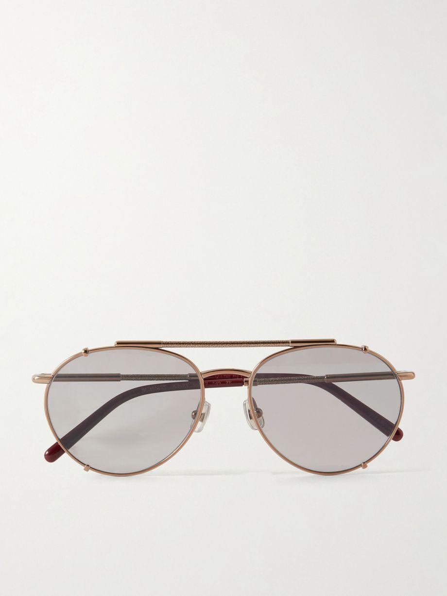 Aviator-style titanium sunglasses by BRUNELLO CUCINELLI EYEWEAR