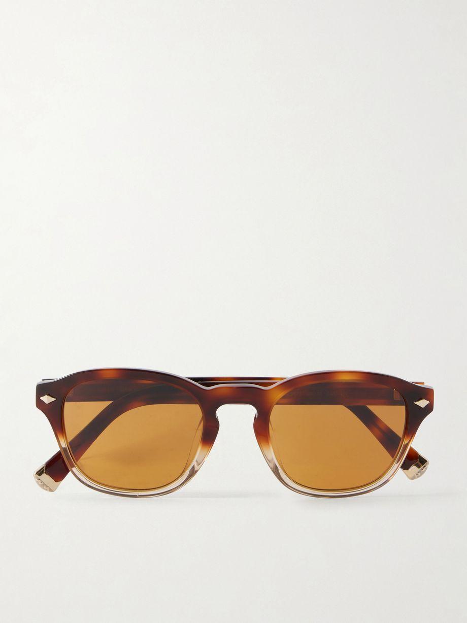 Round-frame tortoiseshell acetate sunglasses by BRUNELLO CUCINELLI EYEWEAR