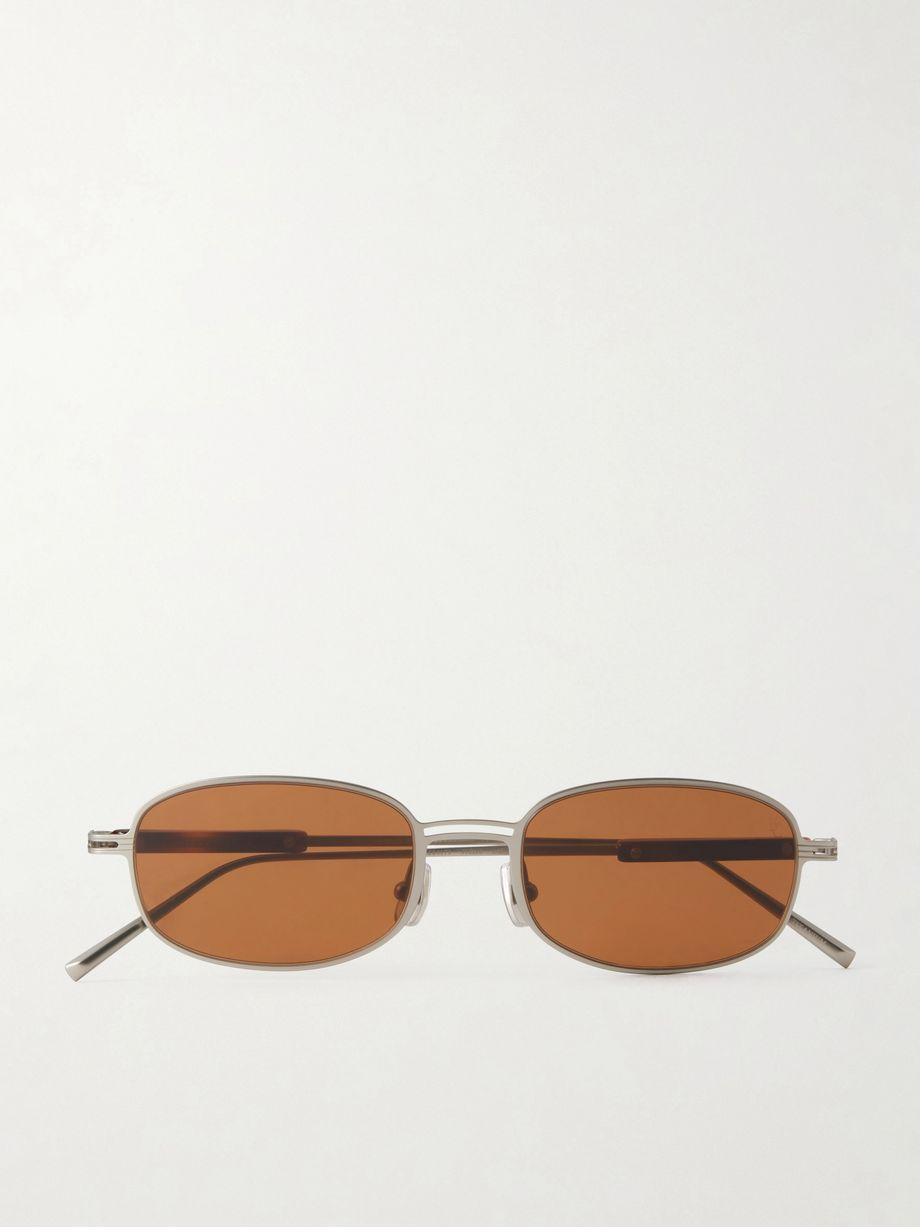Square-frame silver-tone and acetate sunglasses by BRUNELLO CUCINELLI EYEWEAR