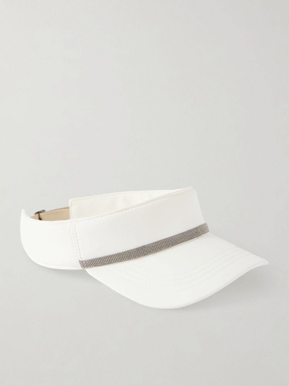 Embellished nylon visor by BRUNELLO CUCINELLI