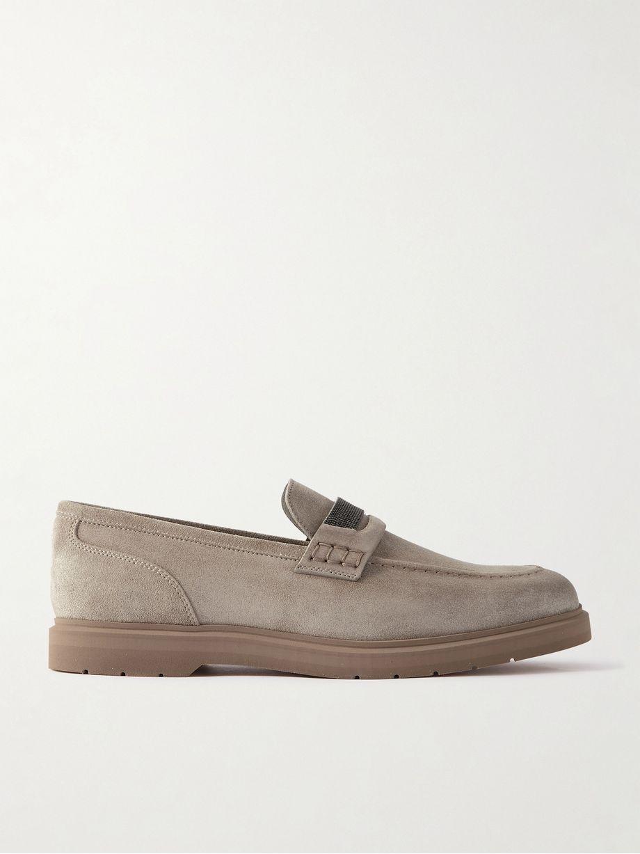 Embellished suede loafers by BRUNELLO CUCINELLI