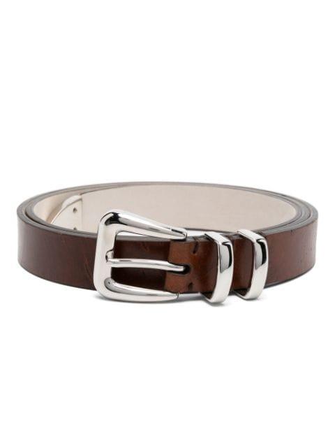 Etched leather belt by BRUNELLO CUCINELLI