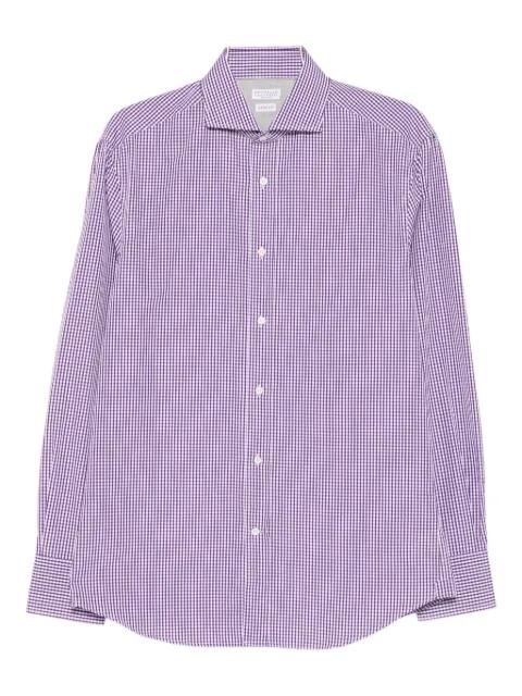 Gingham-check shirt by BRUNELLO CUCINELLI