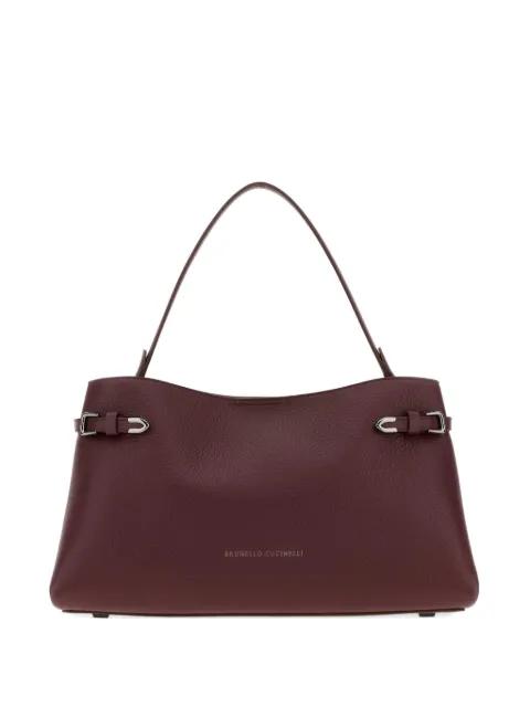 Grape leather shoulder bag by BRUNELLO CUCINELLI